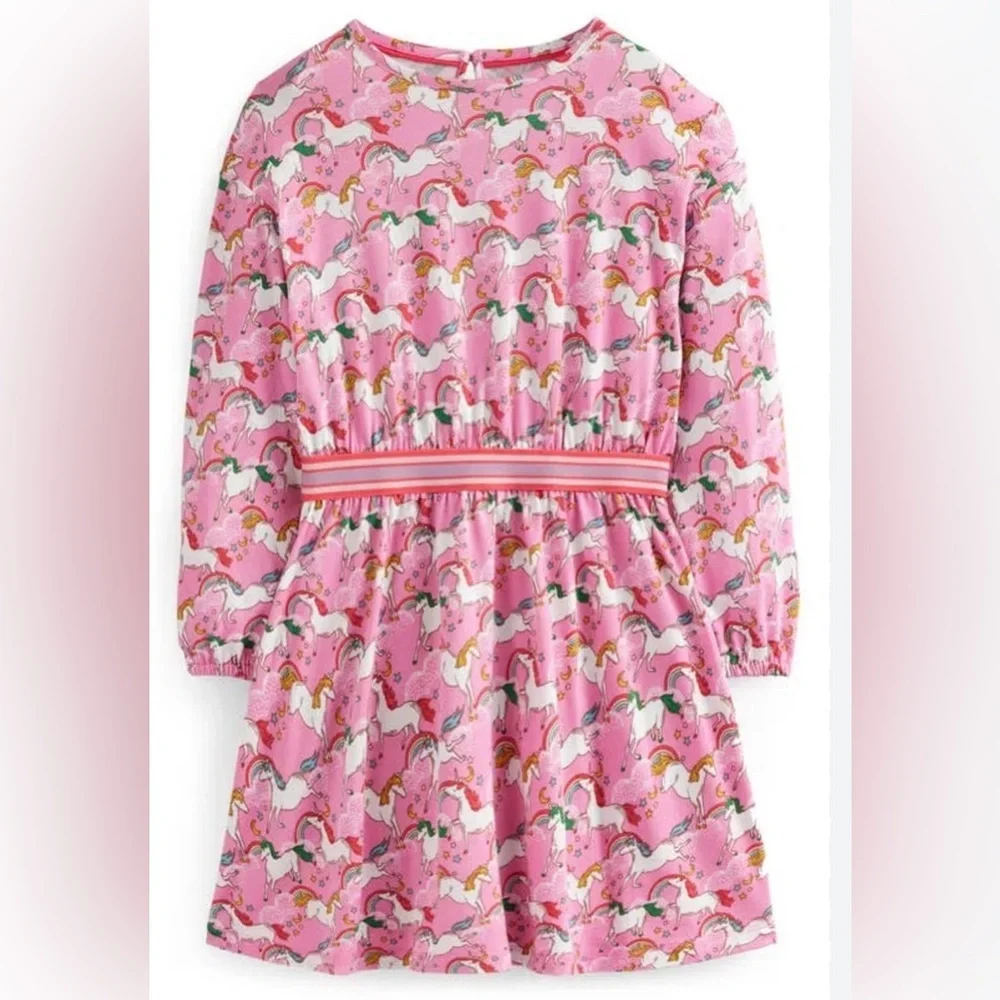 Mini Boden Pink and Green Dress